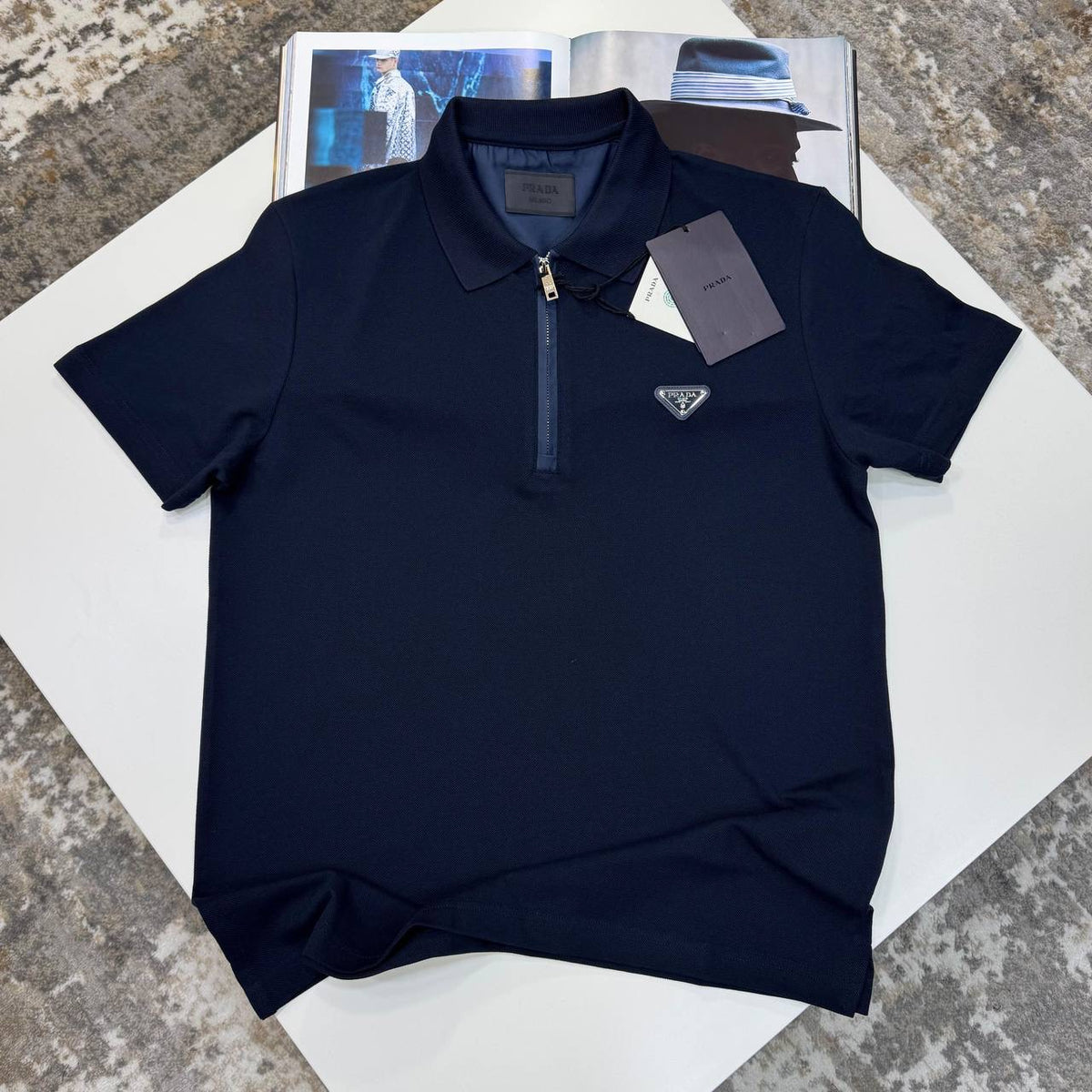 RADA FRONT METAL BADGE POLO-NAVY