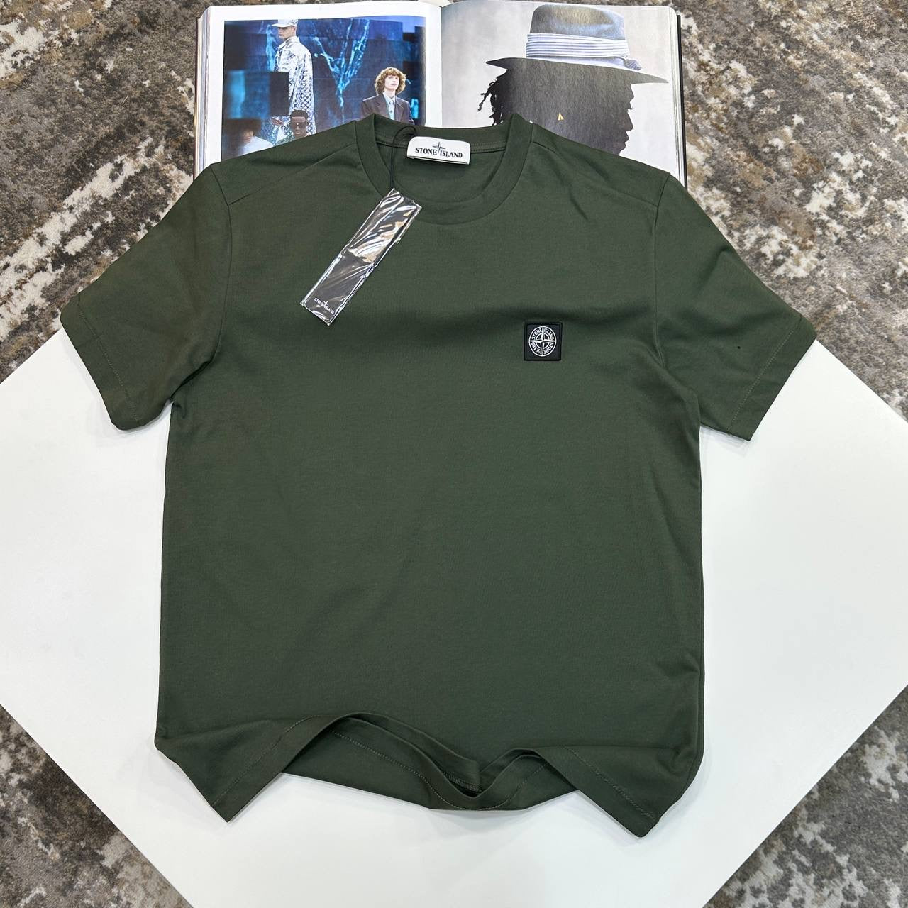 STN-ISLND TSHIRT- KHAKHI