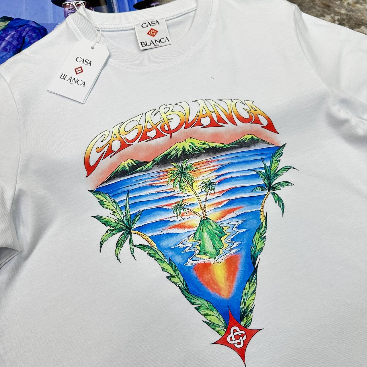 CSA-BLNCA  FRONT BIG PRINT T SHIRT WHITE