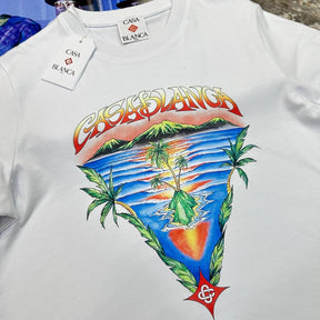 CSA-BLNCA  FRONT BIG PRINT T SHIRT WHITE