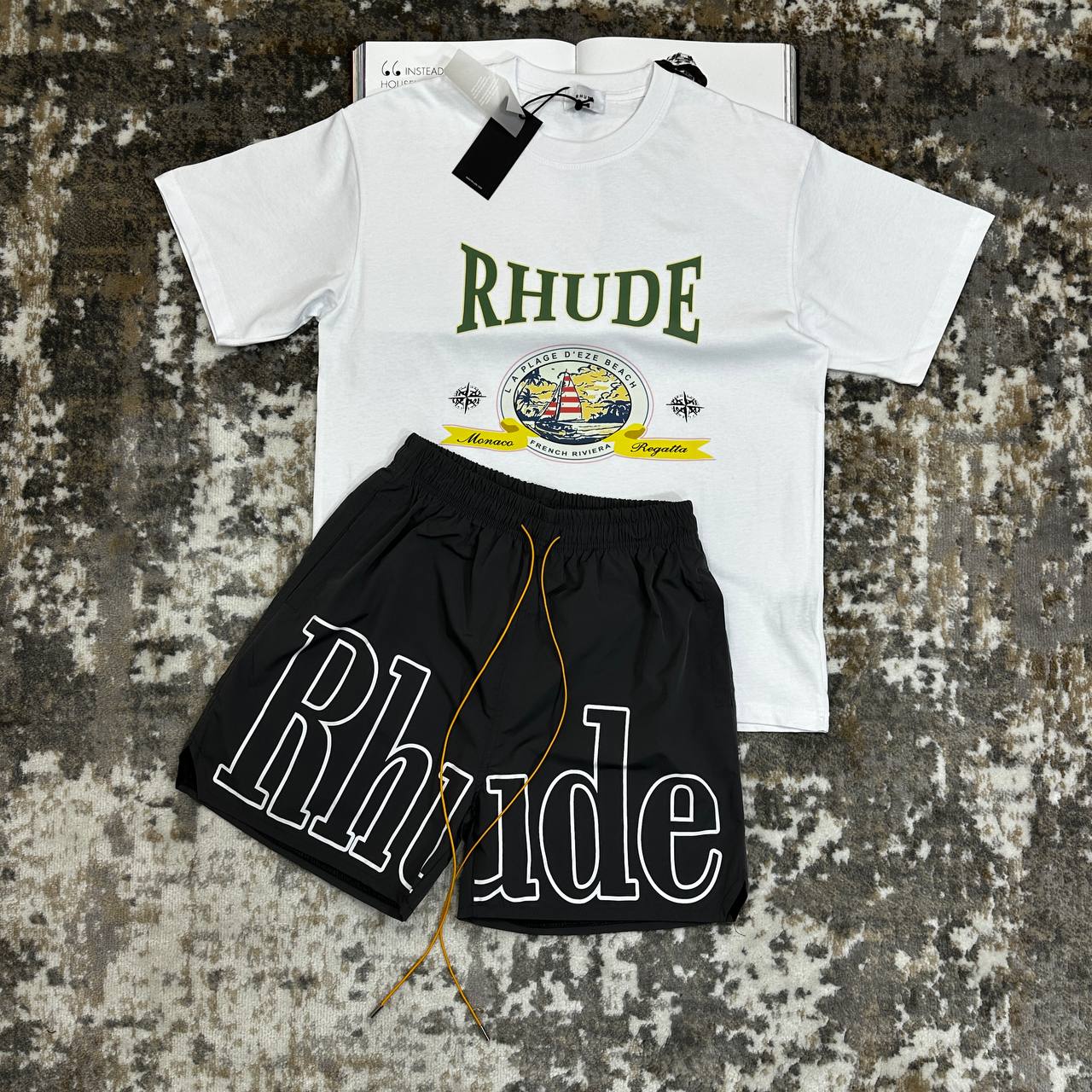 RUDE SHORTS SET BLACK|WHITE