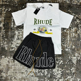 RUDE SHORTS SET BLACK|WHITE