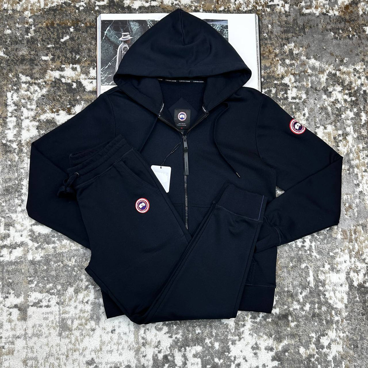 CNDA GOOSE TRACKSUIT-NAVY WITH RED BADGE