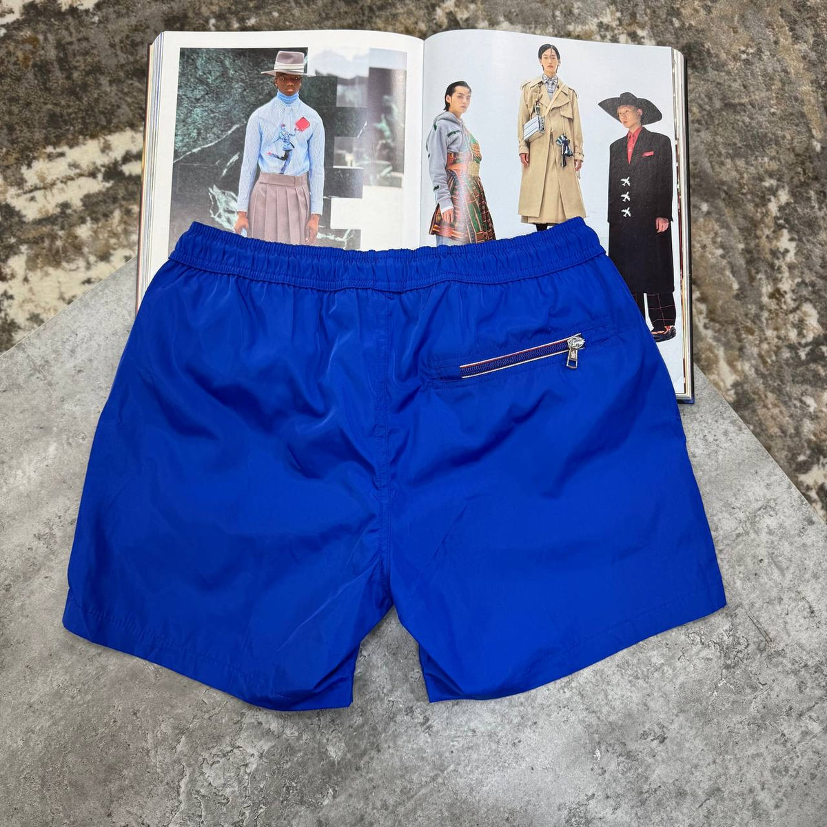 NCLR BACK ZIP SWIM SHORT ROYAL BLUE