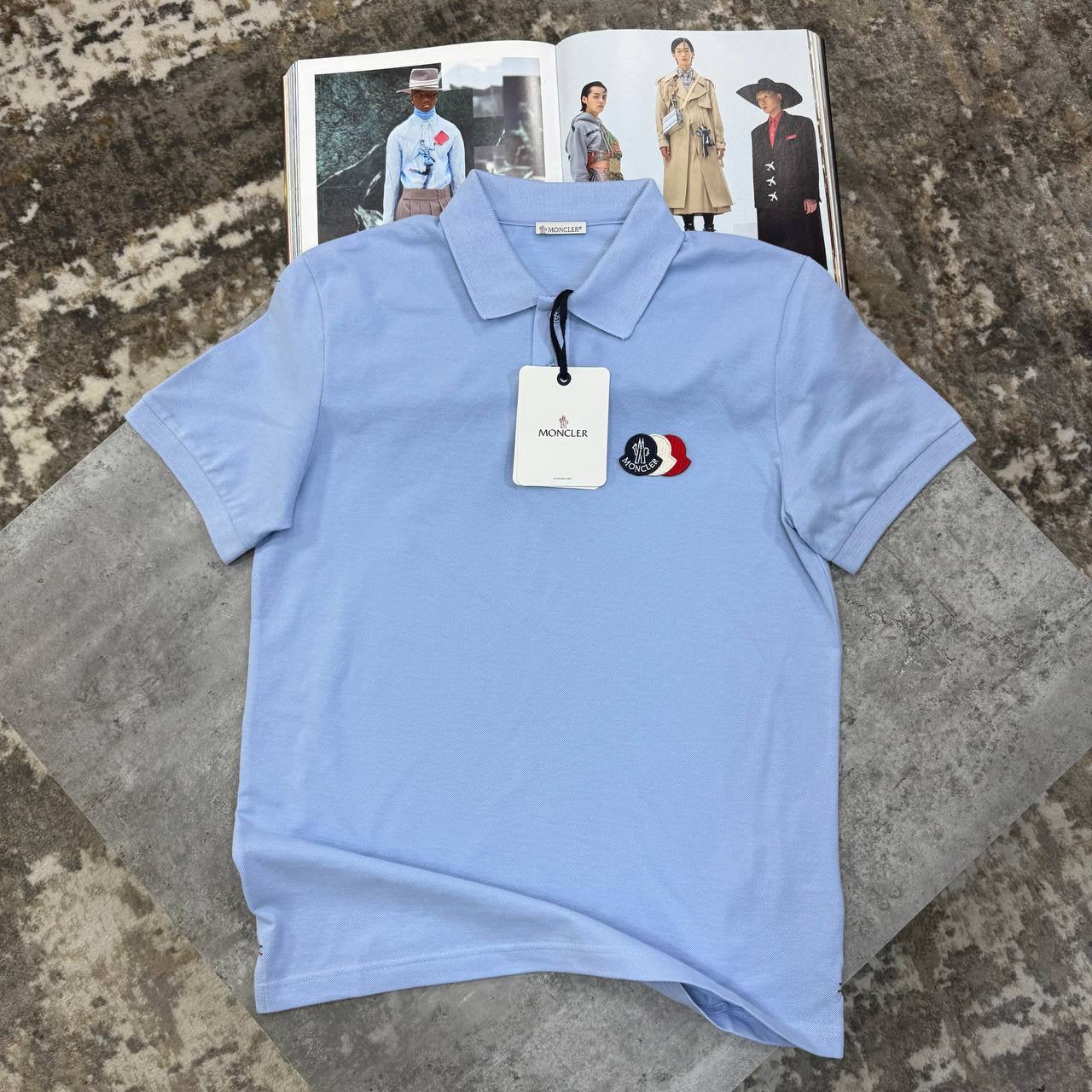 NCLR FRONT BADGE POLO- LIGHTBLUE