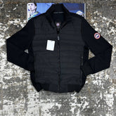 CNADA-GOOSE ZIP JACKET-BLACK WITH RED BADGE