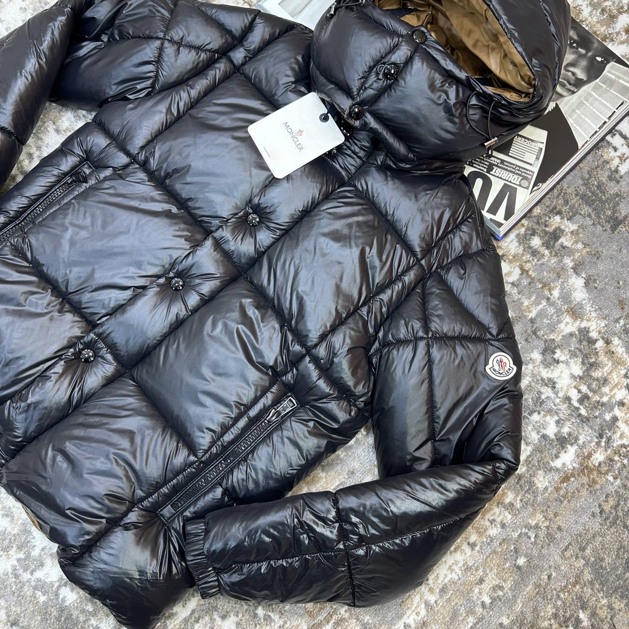 MNCLR FULL PUFFER HOOD JACKET-BLACK