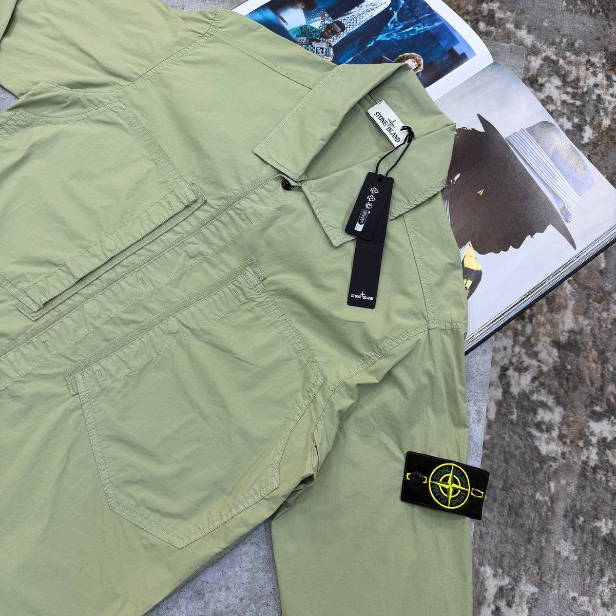 S.I BUTTON OVERSHIRT- LIGHTGREEN