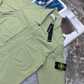 S.I BUTTON OVERSHIRT- LIGHTGREEN