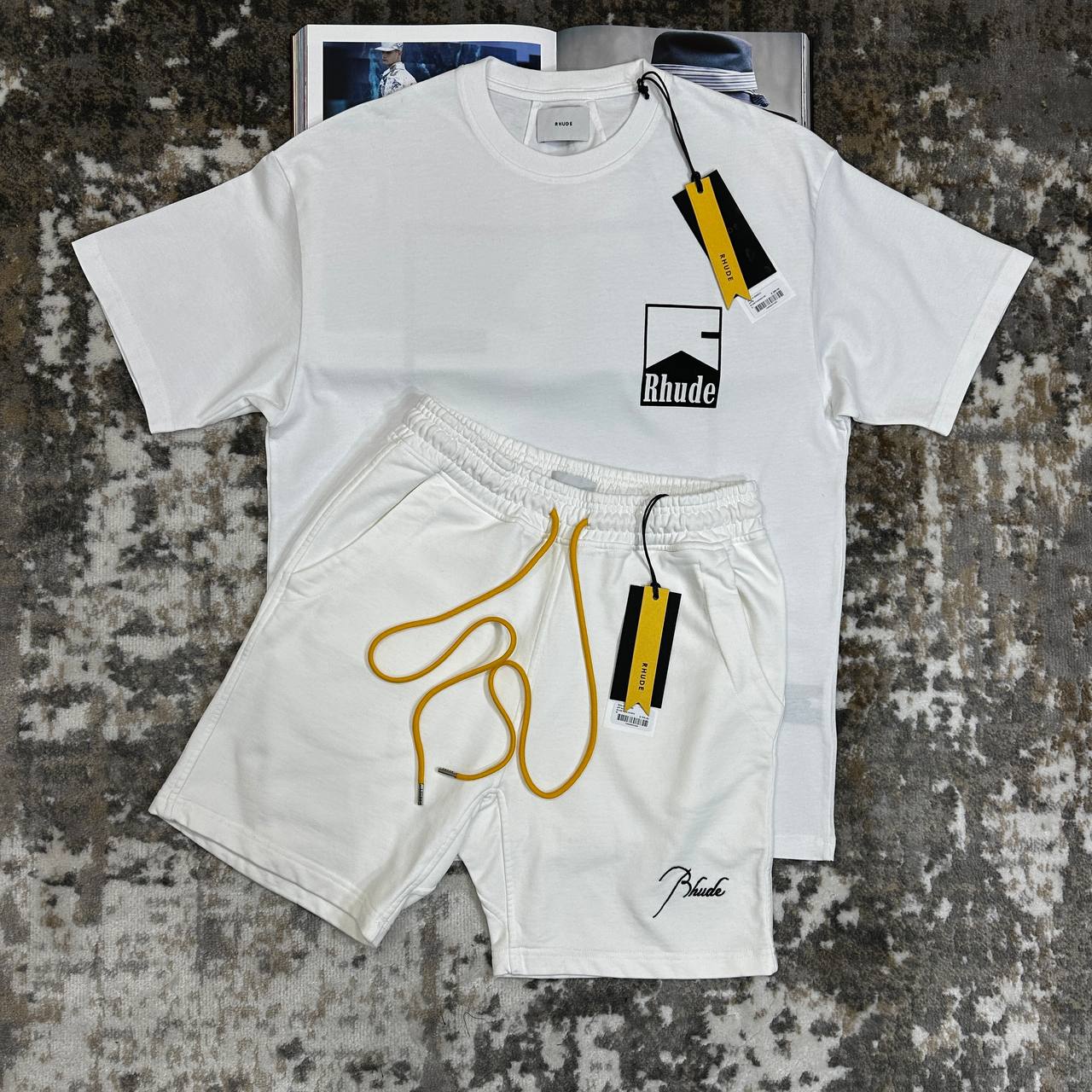 RUDE SHORTS SET WHITE