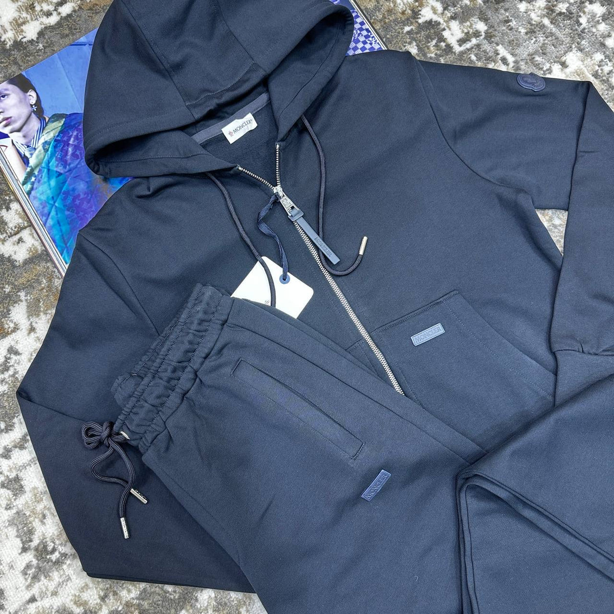 MNLCR TRACKSUIT WITH BLACK BADGE NAVY