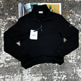 MNCLR HALF ZIP JUMPER-BLACK