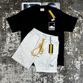 RUDE SHORTS SET BLACK|WHITE