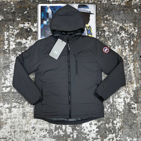 CNADA-GOOSE ZIP JACKET-GREY WITH RED BADGE