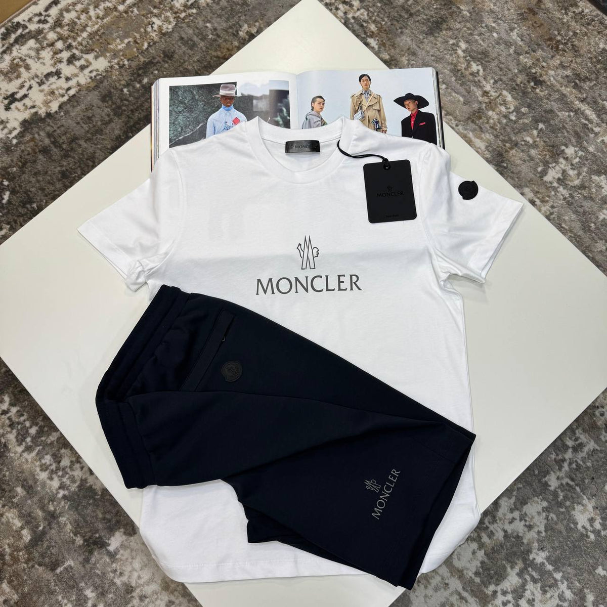 NCLR SHORT SET WHITE/BLACK