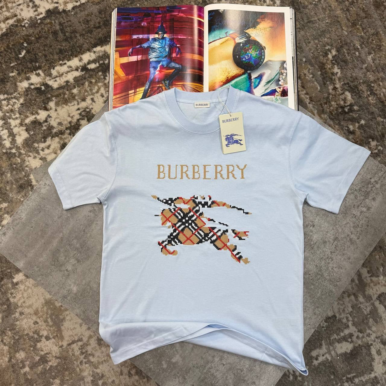 BRBRY TSHIRT-LIGHT BLUE