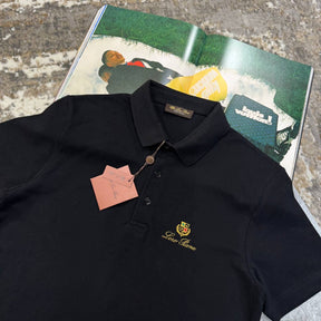 L.P FRONT BADGE POLO- BLACK