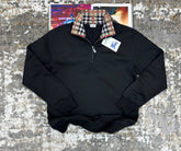 BRBERRY HALF ZIP JUMPER DARK BLACK