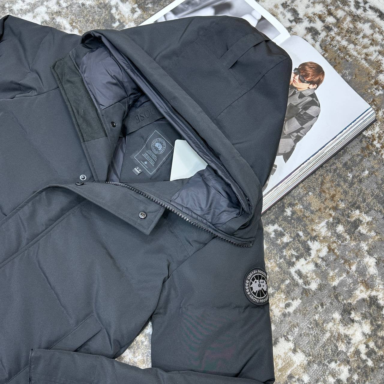 CANDA GOOSE MACMILLAN 
WITH DUCK DOWN FUR - BLACK