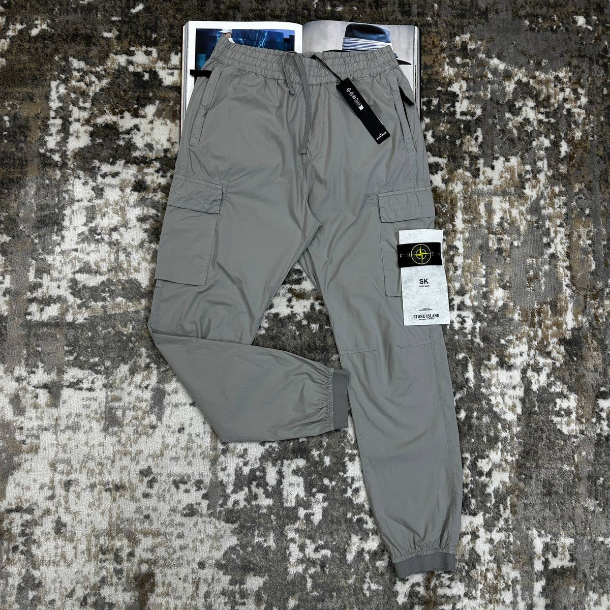 STNE CARGO PANTS-LIGHT GREY