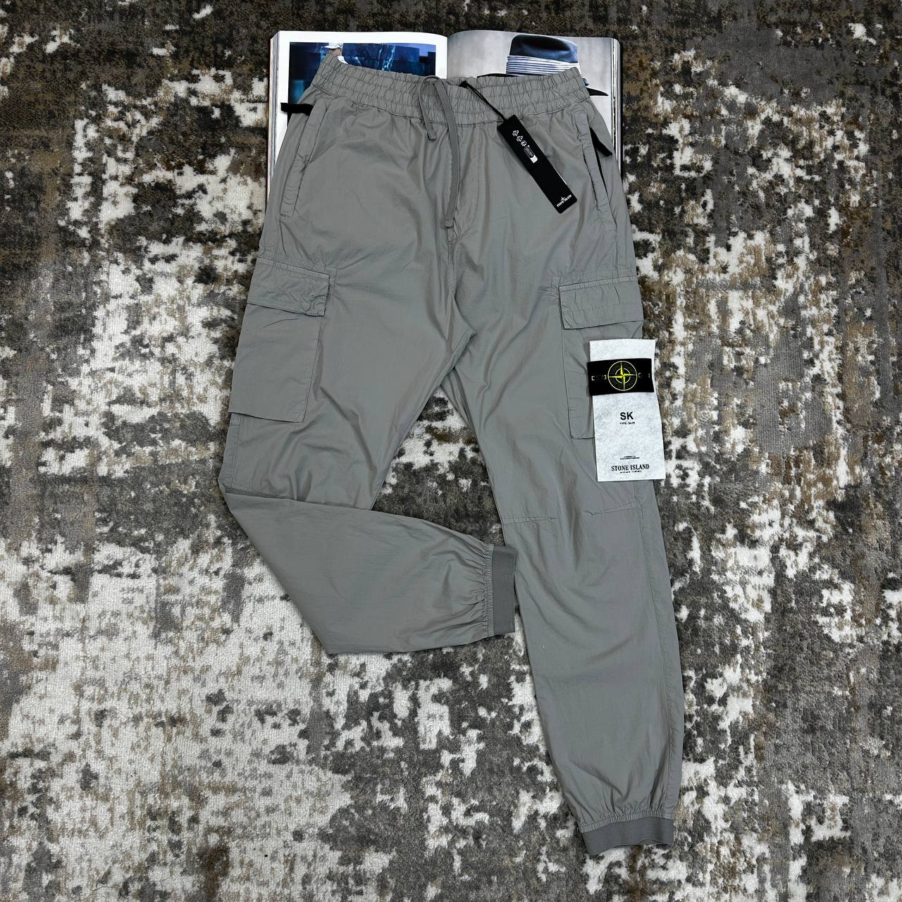 STNE CARGO PANTS-LIGHT GREY