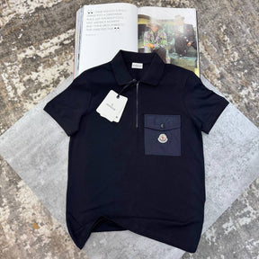 NCLR FRONT POCKET POLO- NAVY