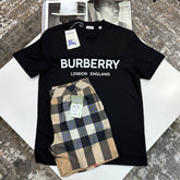 BURBERY SHORT SET BLACK/BEIGE