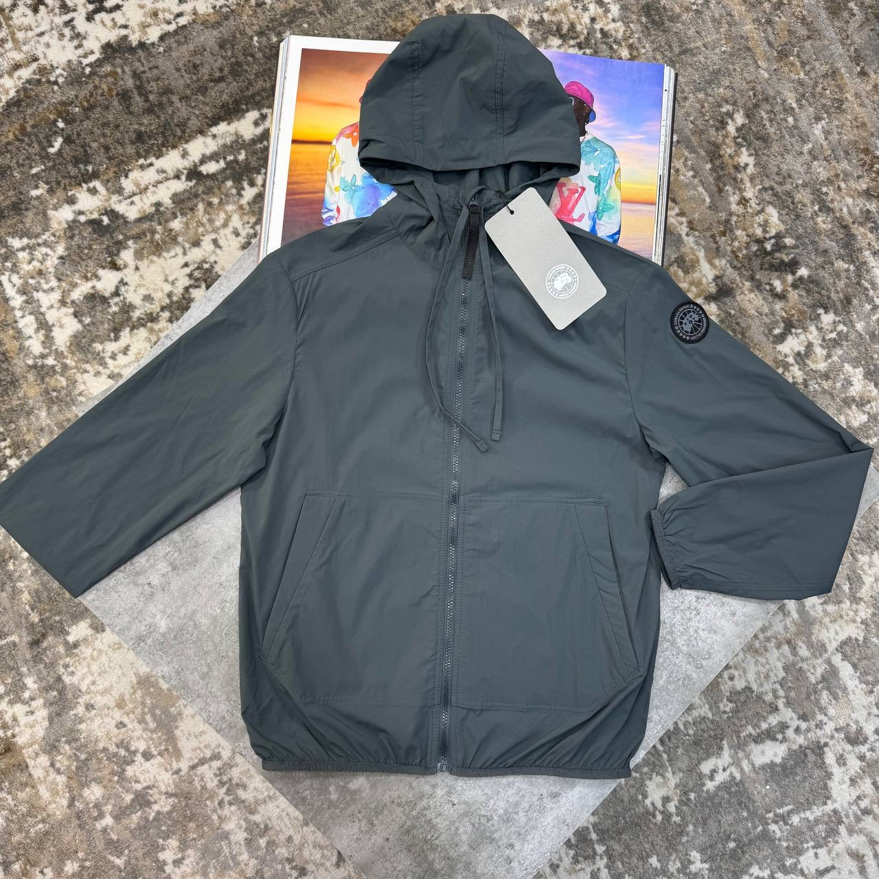 C.G LIGHT WEIGHT JACKET SHORT SET GREY