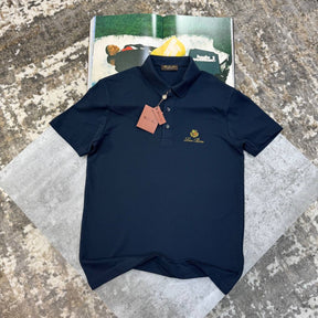 L.P FRONT BADGE POLO- NAVY