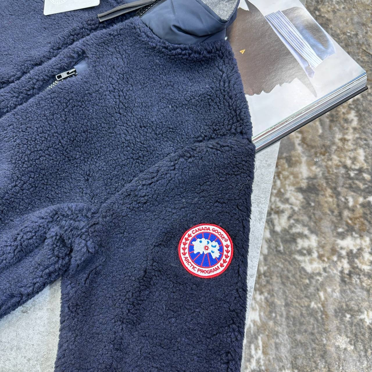C.G FLEECE JACKET NAVY