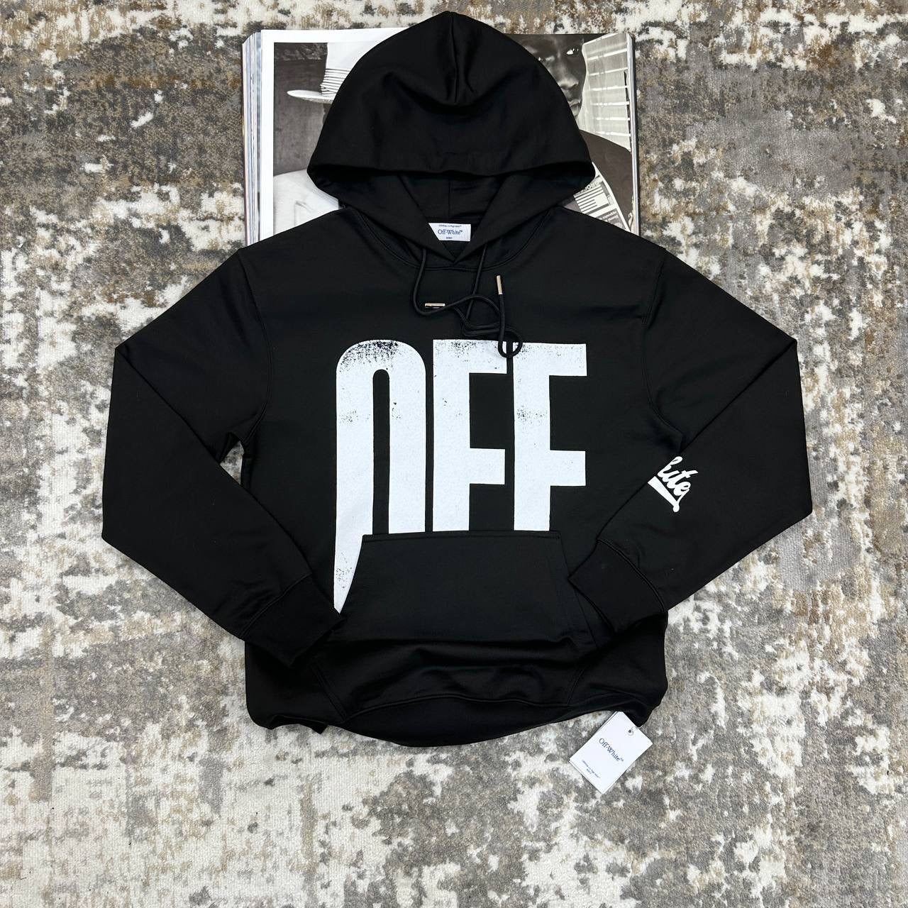 OFF-WHITE HOODIE BLACK