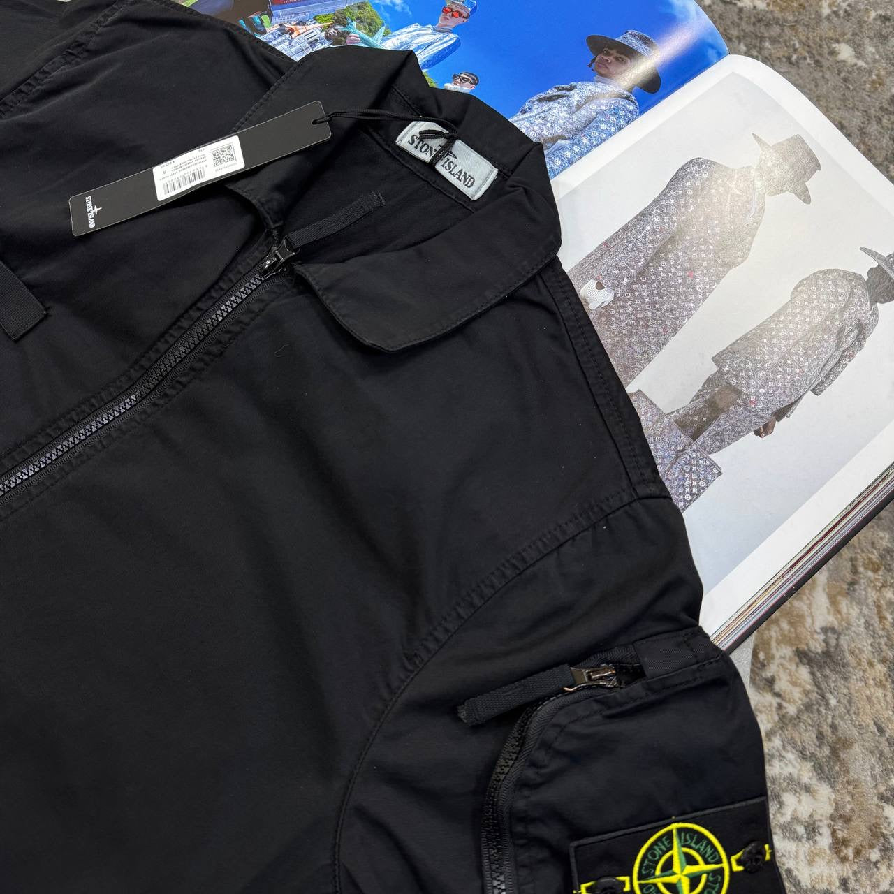 S.I FULL ZIP OVERSHIRT -BLACK