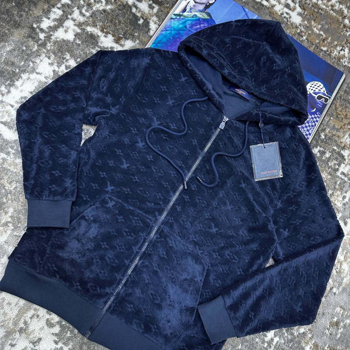 LOUS-VUITON ZIP HOODIE NAVY
