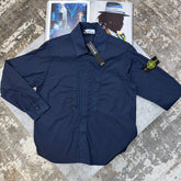 S.I BUTTON OVERSHIRT -NAVY
