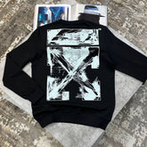 OFF-W BACK BIG PRINT JUMPER BLACK