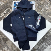 PRDA TRACKSUIT FROMT METAL BADGE NAVY