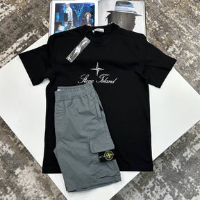 S.I SHORT SET GREY/BLACK