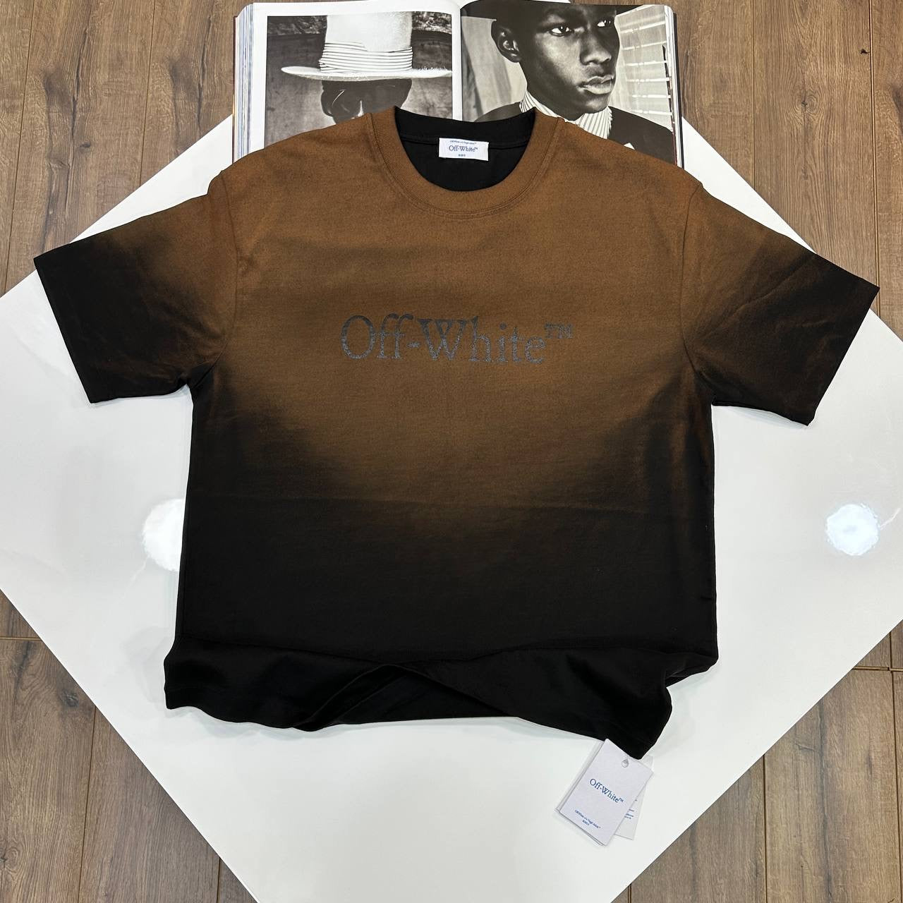 OF-WHITE TSHIRT-BLACK|BROWN