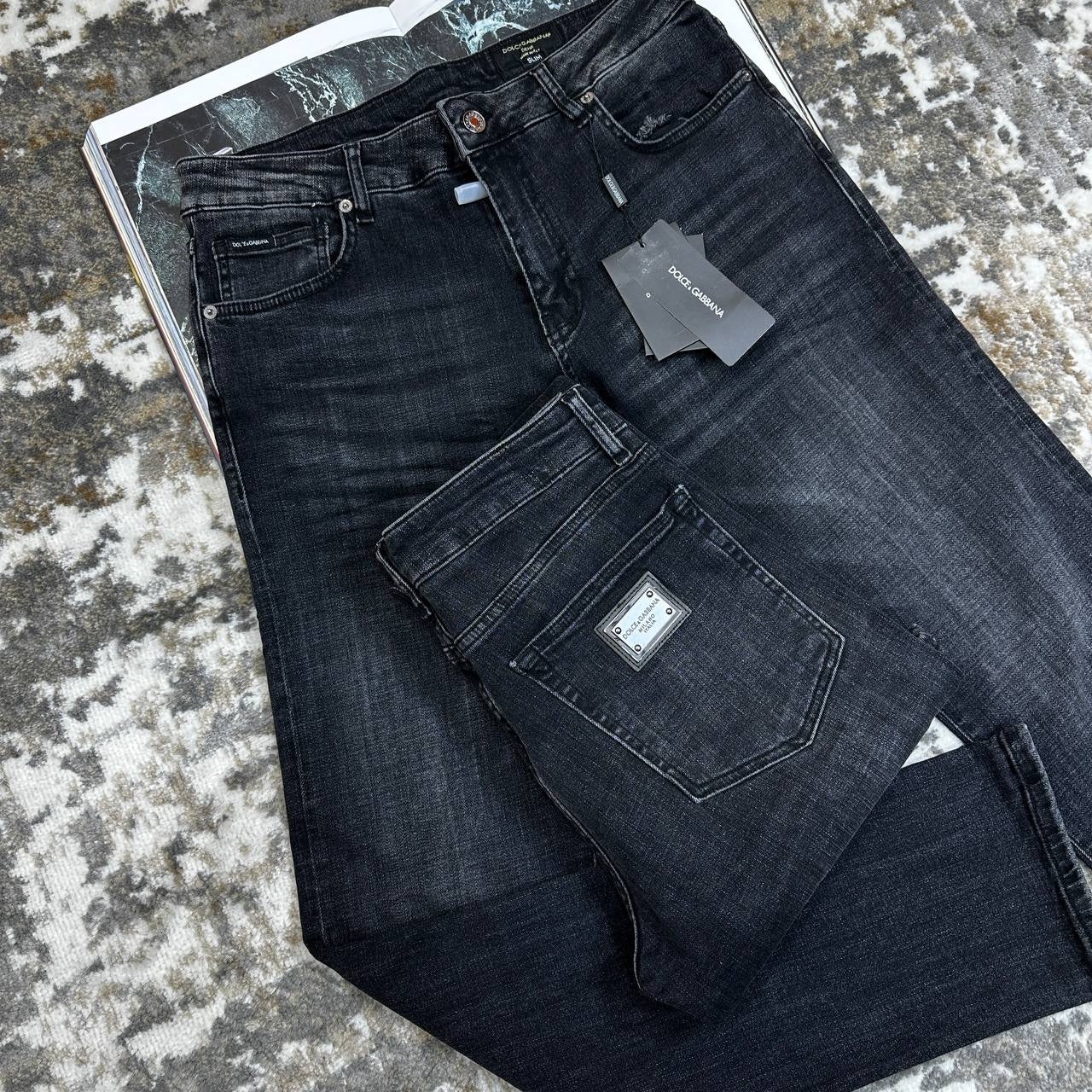 D&G SLIM FIT JEANS BLACK