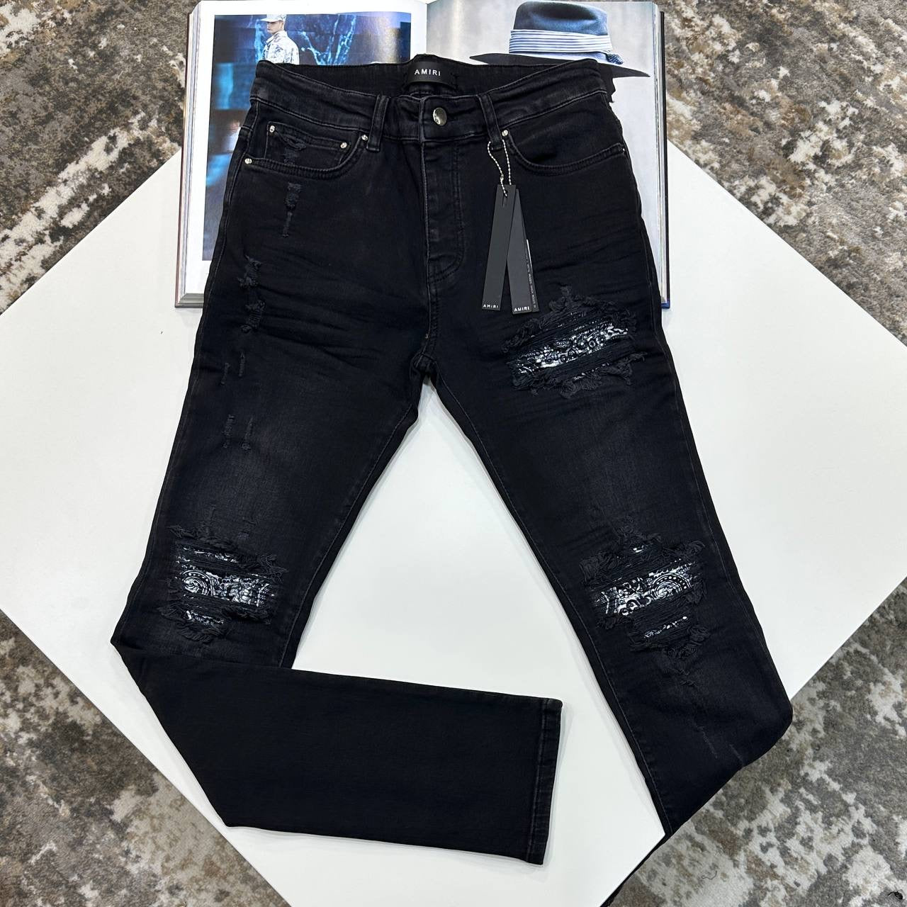 AMRi SLIM FIT JEANS BLACK