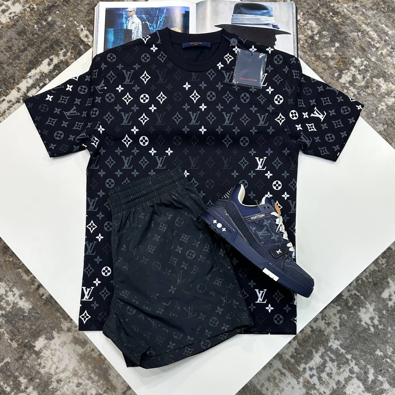 L.V SHORT SET ALL BLACK