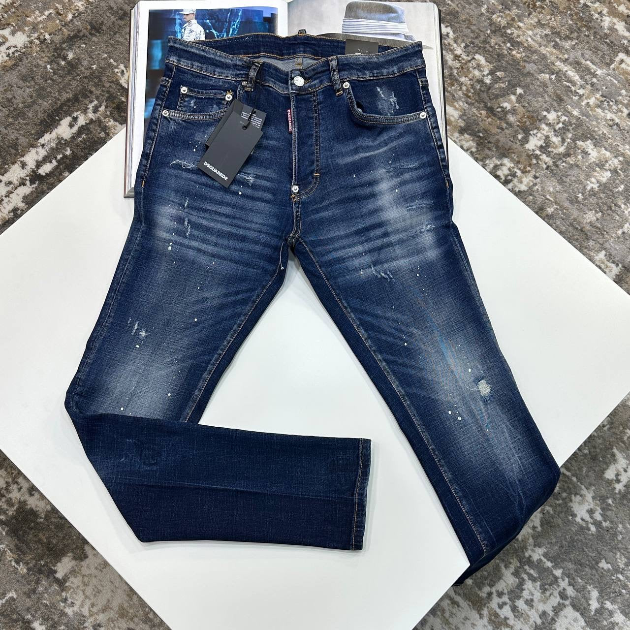 DSQD SLIM FIT JEANS BLUE