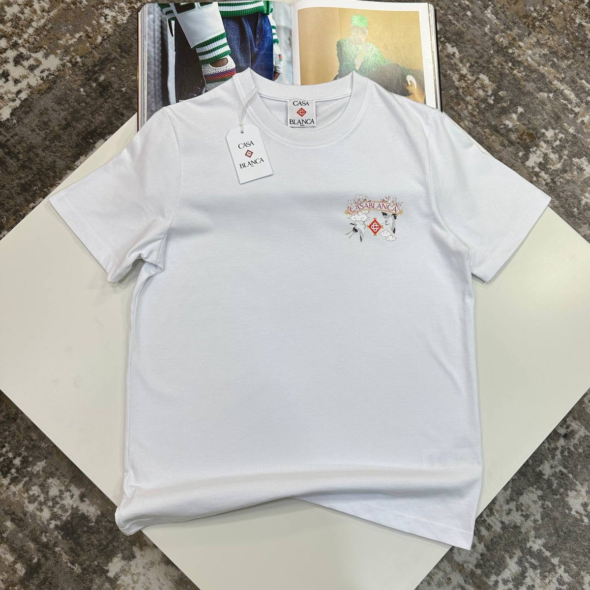 CASA BACK BIG LOGO TSHIRT-WHITE