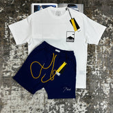 RUDE SHORTS SET WHITE|navy
