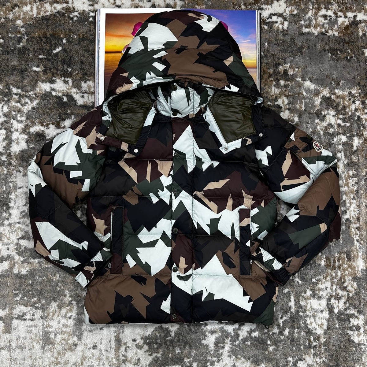 MNCLR FULL PUFFER JACKET-KHAKHI|WHITE