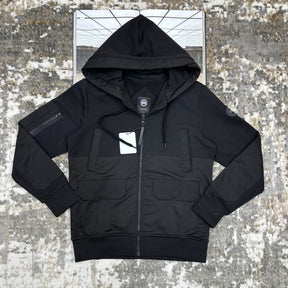 CNADA-GOOSE ZIP JACKET-BLACK WITH BLACK BADGE