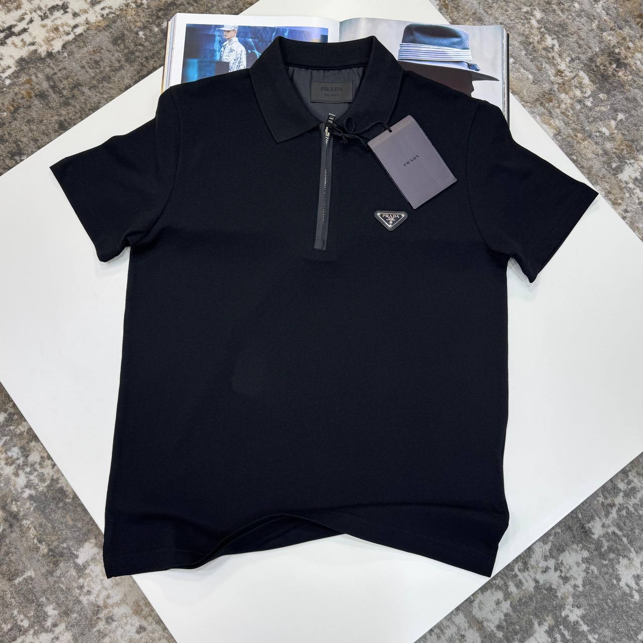 RADA FRONT METAL BADGE POLO-BLACK