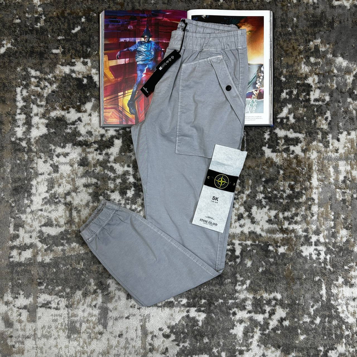 STNE CARGO PANTS-LIGHT GREY